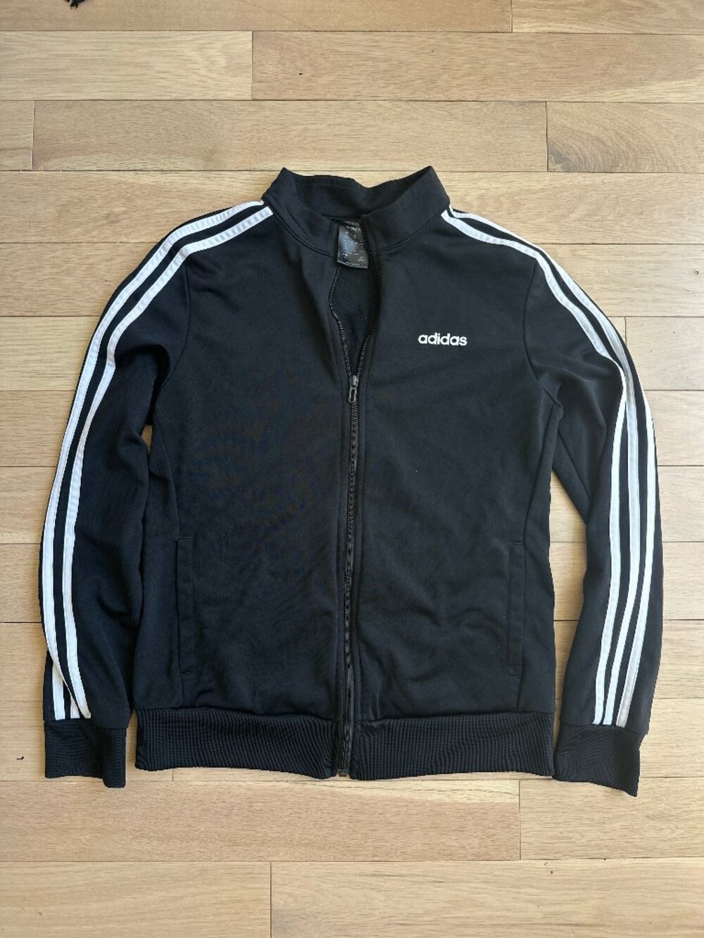 Adidas 3-Stripes Full Zip Track Jacket Black White M